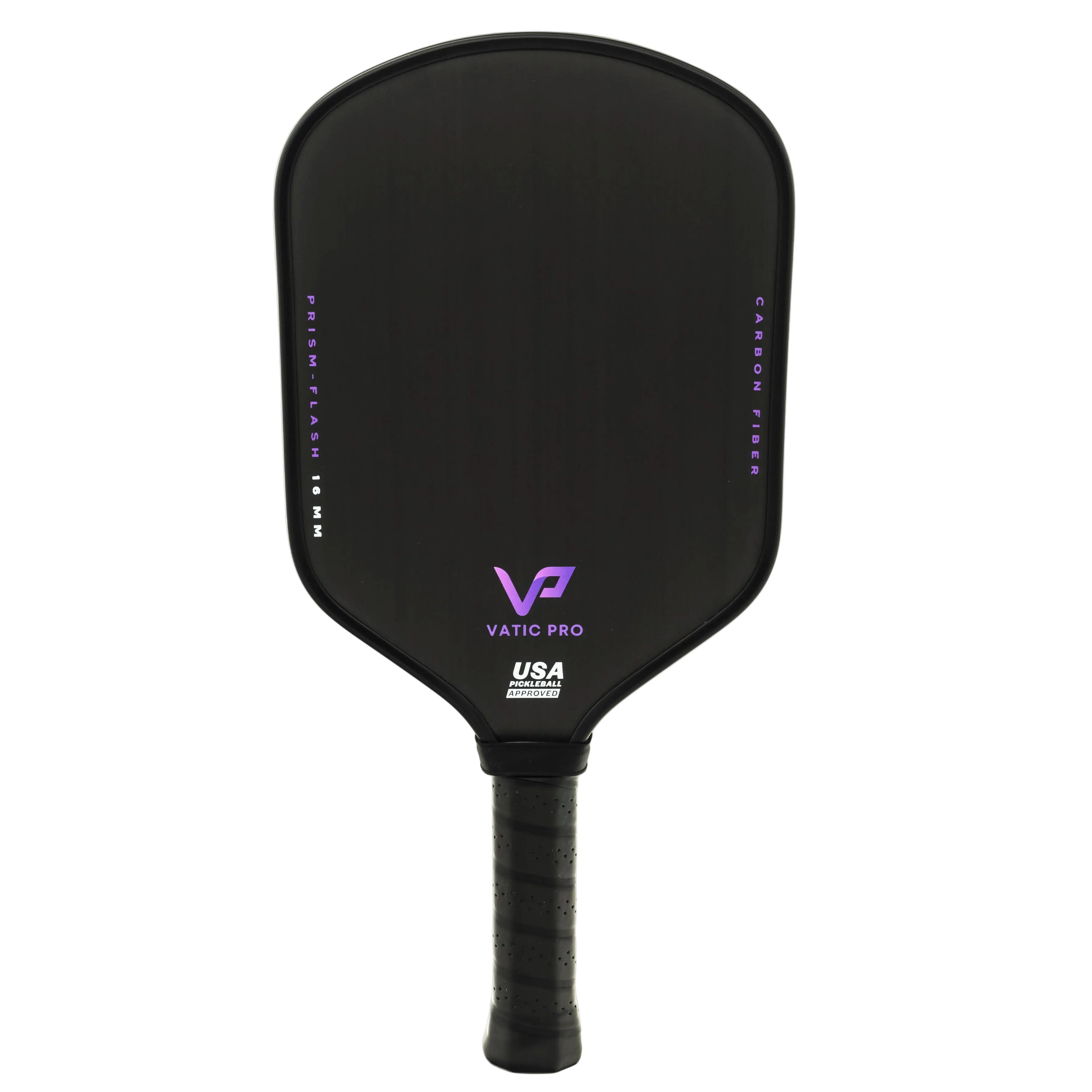 Pickleball paddle spec aggregator — manufacturer-photo collage — featuring Vatic Pro Prism Flash
